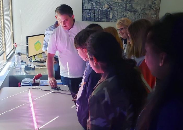 Students learning about engineering